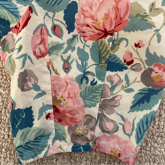 Rebecca Taylor Floral Puff Sleeve V Neck Blouse XS - Picture 7 of 10